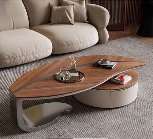 Modern wooden coffee - wooden, table