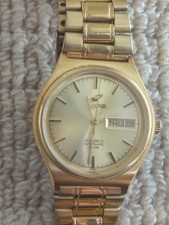 ENICAR Men's gold-pated vintage automatic watch