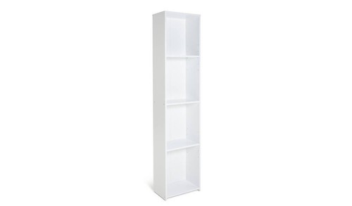 Malibu narrow bookcase - bookcase, white