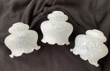Antique glass lamp shades set of 3 ALL IN PERFECT CONDITION. Price includes P&P