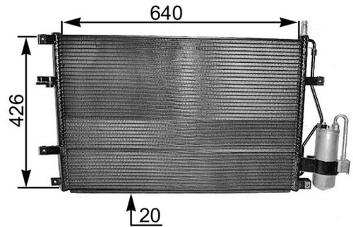 Condenser 227 fits volvo - ac,