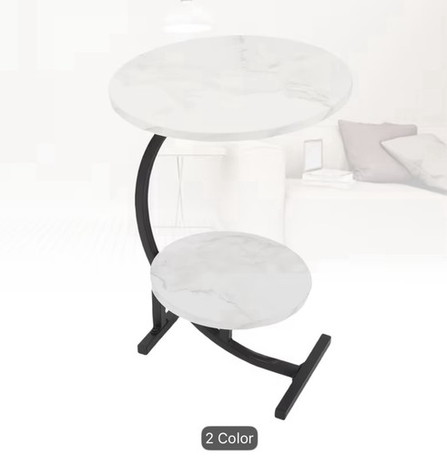Round side table - round, 2-tier