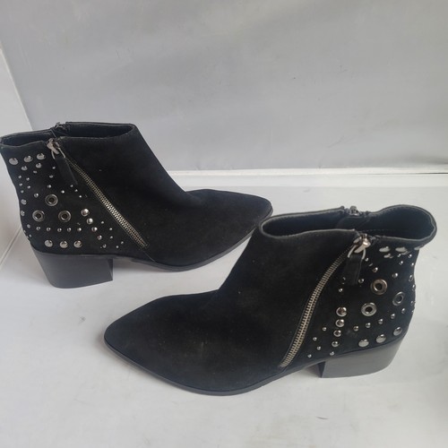 Tahari black swede boots - tahari,