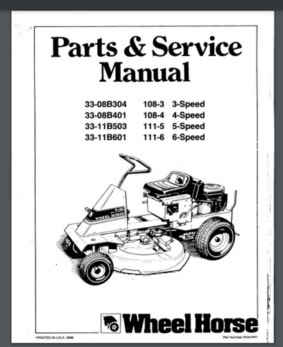 Wheel horse rear - rear, mower