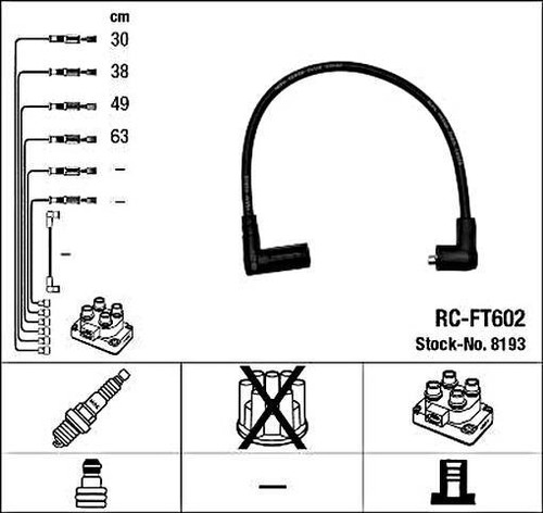 Black ignition cable kit - black,