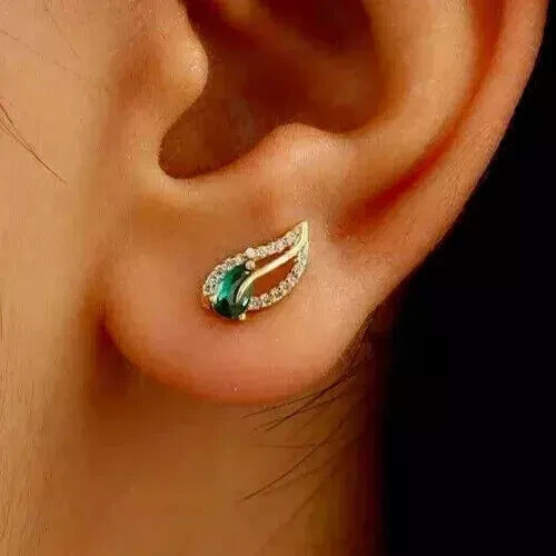 2ct pear cut - created, green