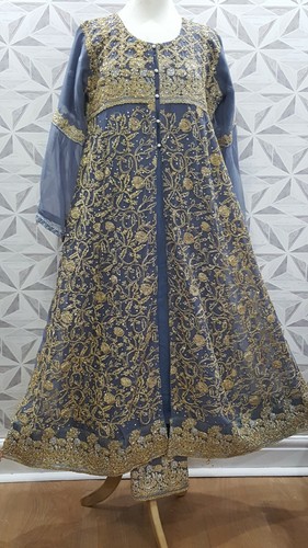 Grey wedding party dress - grey,