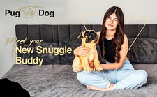 39cm Pug Plush Soft Toy Teddy Bear French Bulldog Cuddly Stuffed Realistic Puppy