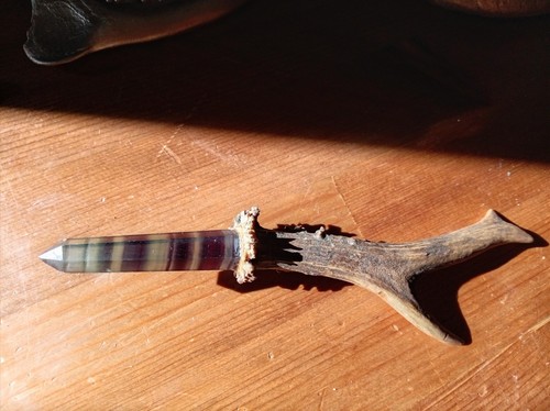 Antler handle knife - knife, with