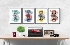 Racing Car F1 Watercolour Set
