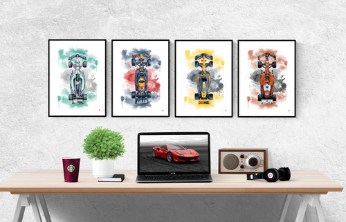 Racing car watercolour set - racing,