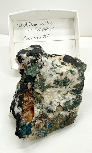 Cornish wolframite with copper - cornish,
