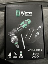 Wera 051031 Kraftform Kompakt Pistol Grip RA-4 Ratchet Screwdriver Bits 13 PC