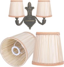 Set of 2 Pink Pleated Fabric
