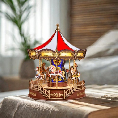 Musical carousel music box - carousel,