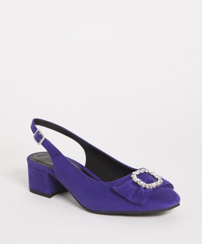 Women purple slingback low - slingback,