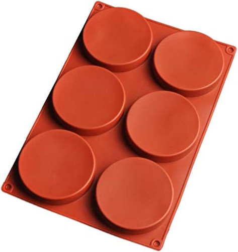 Cavity large round disc cake - 6-cavity,