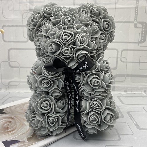 25cm rose flower teddy - 25cm,