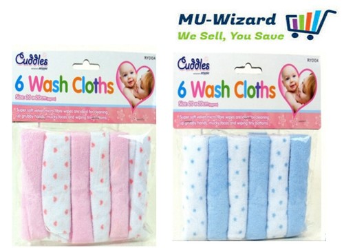 Soft baby face wash cloths - 6,