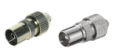 1 X MALE 1 x Female TV COAX ARIEL CONNECTOR PLUGS TV AERIAL FOR CABLE LEAD
