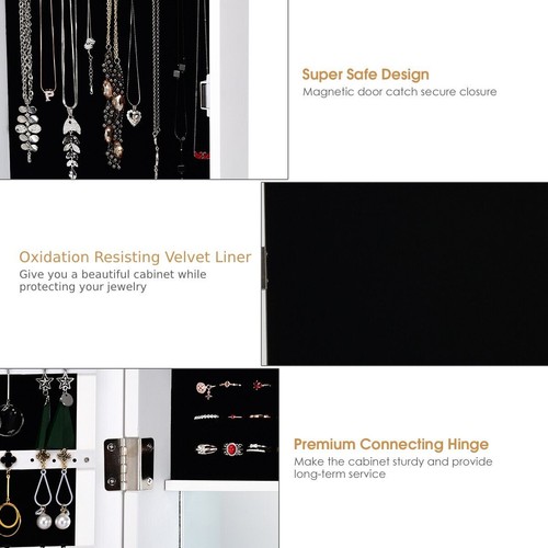 Mirrored jewelry cabinet wall - mirrored,
