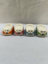 Volkswagen VW Campervan Egg Cups x 4 Vintage Collectable Camper Van