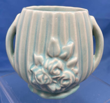 Vintage 1940s Nelson McCoy Pottery Miniature Aqua Planter Vase Rare HTF 3.25"