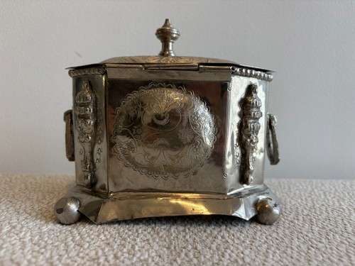 Antique silver plated brass - silver,