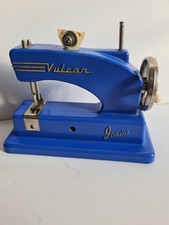 Vintage 1960s Vulcan Toy Sewing Machine in Blue - minor repairs needed