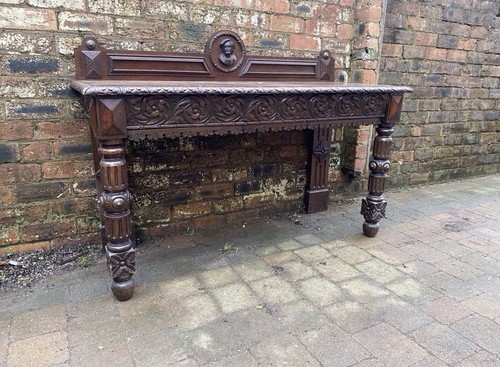 Carved victorian antique hall - carved,