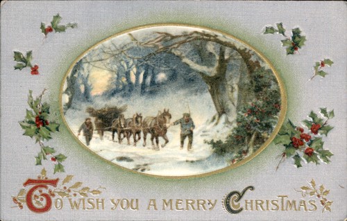Christmas horse drawn - christmas, sleigh