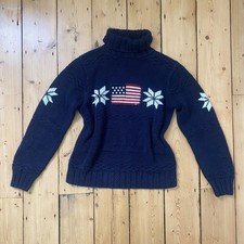 Cotton Roll Neck American Flag
