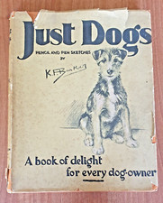 Rare Antique 1937 'Just Dogs' by K. F. Barker, Dog Art