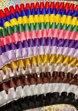 25mm box pleated ribbon many colours for rosettes or crafts