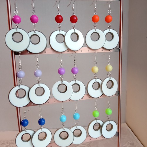 Thick hoop earrings - , acrylic