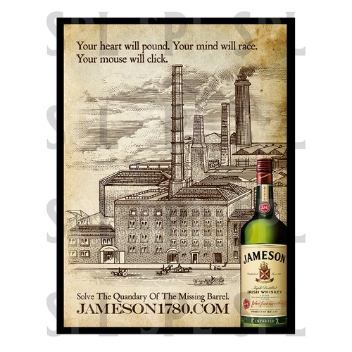 Jameson whiskey retro metal - whiskey,