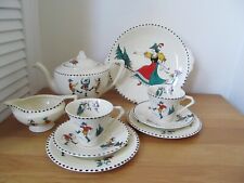 Vintage J & G Meakin  Sunshine Tyrol Ware  Tea Set for 2
