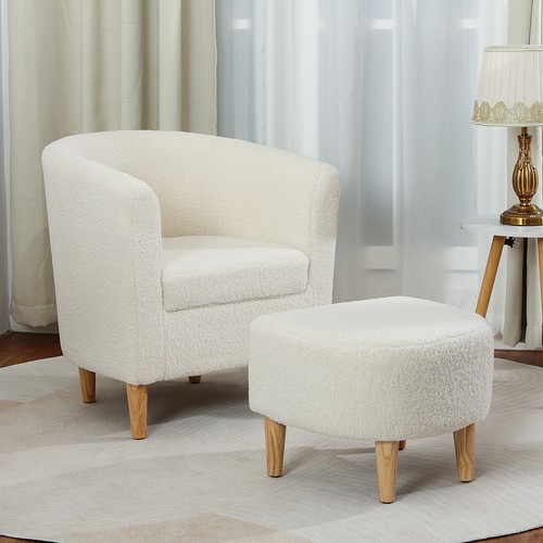 Accent armchair with ottoman - accent,