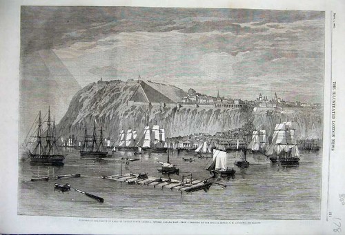 Old antique print - antique, 1860