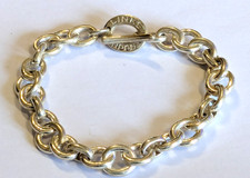 Hallmarked solid sterling silver Links of London signature bracelet 35 gms