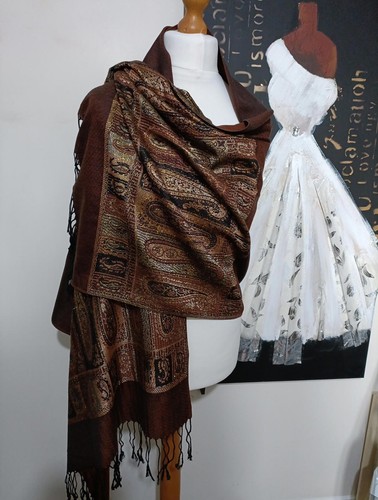 Luxury pure cashmere paisley - pure,