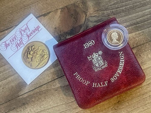 1980 gold proof half - gold, sovereign