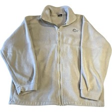 Womens XL Lowe Alpine Polartec Fleece Jacket Beige Hiking Outdoor Made in Irelan