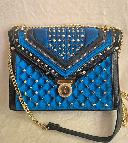 River island blue velvet - blue,