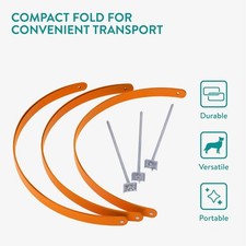 Dog Agility Training Hoops 3 Pack 50cm Hoop & Stake Set Jump &Tunnel AUCTION NEW