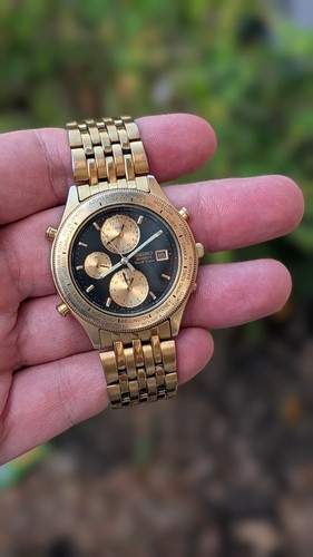 Seiko 5t52 7a29 vintage gold - vintage,