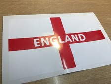 England Flag Sticker St George Cross Car Vinyl Decals, Large 200mm x 120mm.