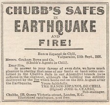 1906 Chubbs Safes in