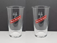 Red Stripe Jamaican Lager Beer Pint Glasses Brand New Set of 2