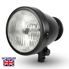 Motorcycle Headlight Bottom Mount Headlamp Retro Custom Chopper MATT BLACK